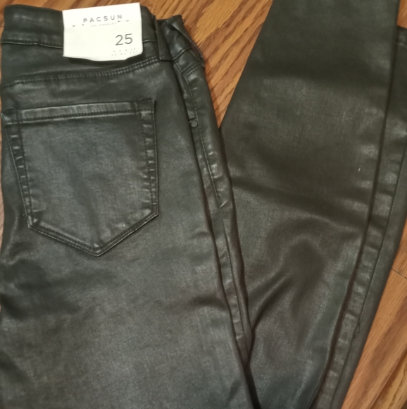 PacSun Denim - PacSun Leather Like Skinny Jeans